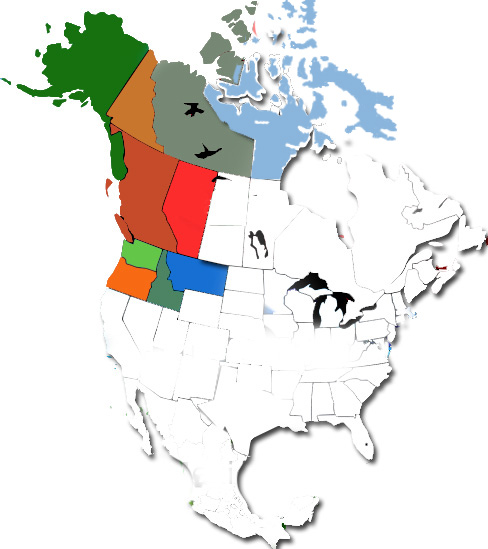 Map Of Alaska And Canada. Map Only; NW US amp; CANADA