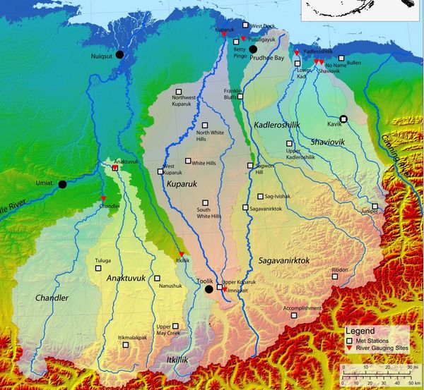 Alaska Arctic Map Kavik River Camp UAF