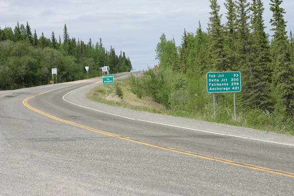 Alaska Highway Entrance to Border City Alaska Alaska Highway Entrance to Border City Alaska